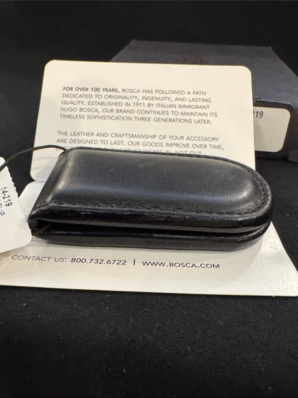 NIB Bosch Black Leather Key & Card Holder